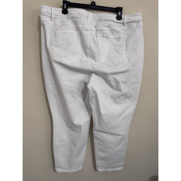 Talbots Jeans Womens 20W White Jegging Crop Simply Flattering Collection Stretch - Picture 8 of 11
